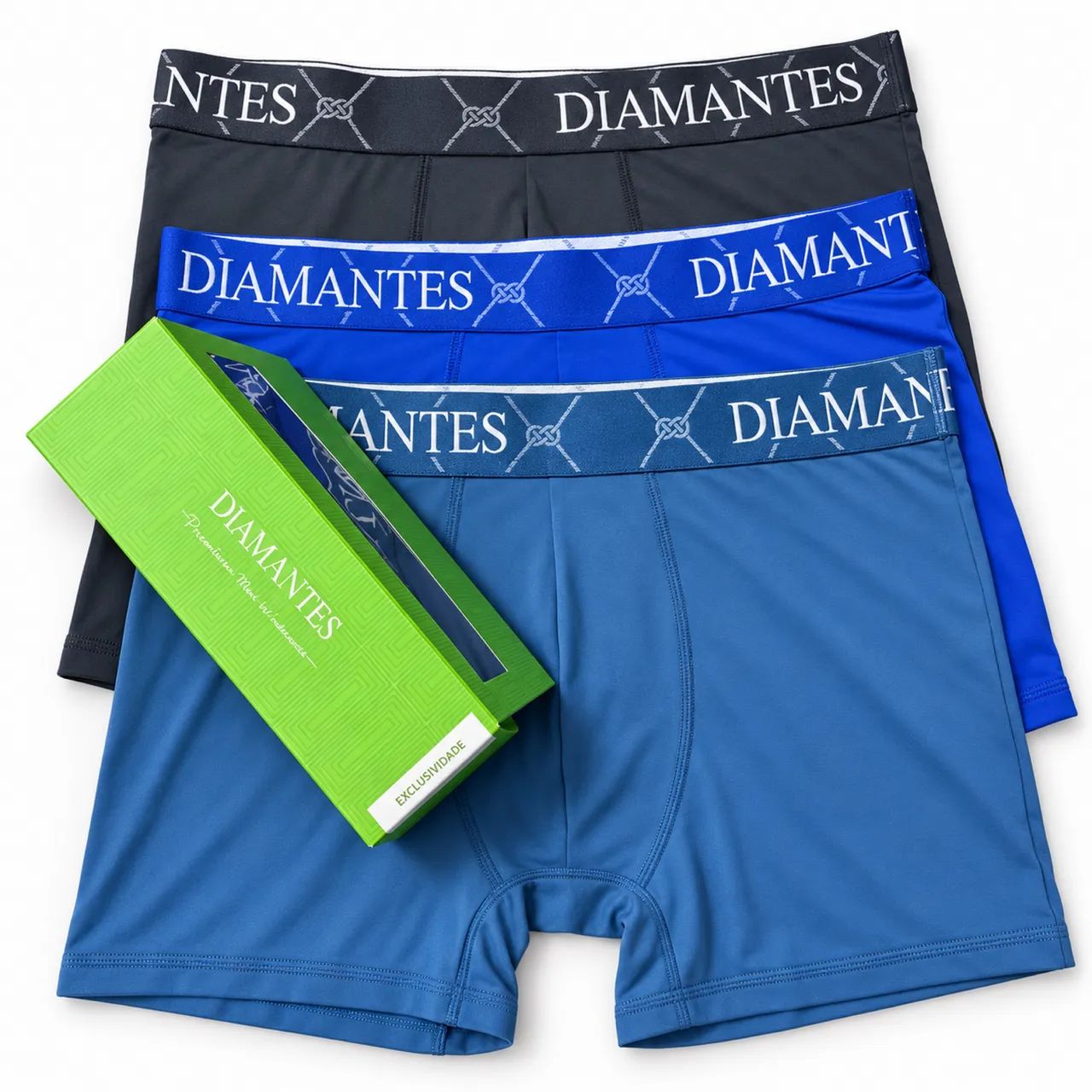 Cueca Diamantes Original Kit c/ 3 - Pronta Entrega Aracaju