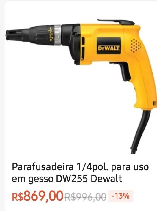 Furadeira gesso e dry wall usada