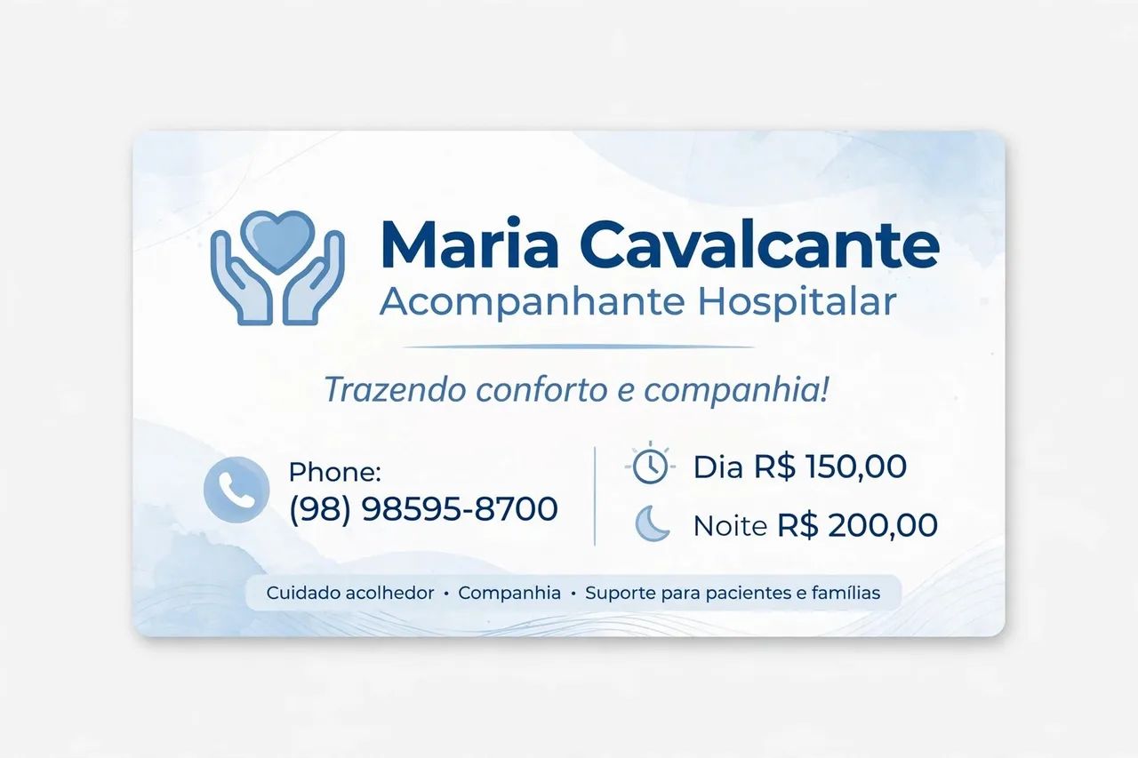 Acompanhante hospitalar e babá 