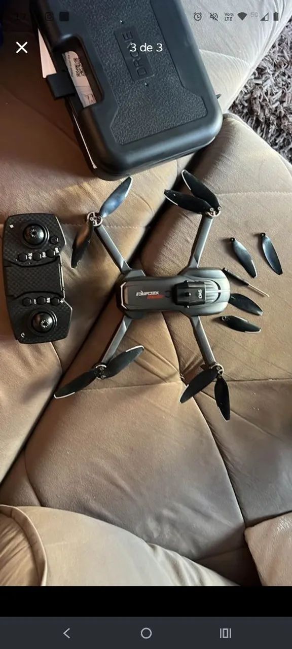 Drone Dobrável com Câmera, Sensor OAS e Maleta Completa (Conservado) - Foto 2