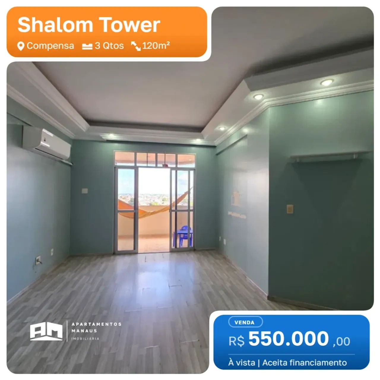 Shalom Tower - 3 Quartos(1 Suíte) - Compensa