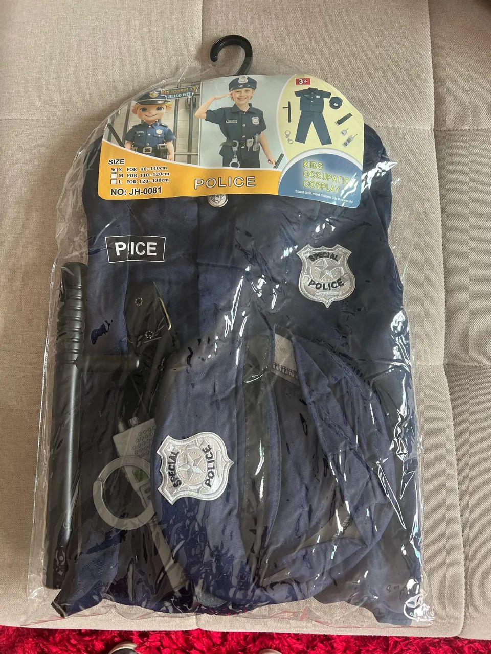 Fantasia de policial para criança 
