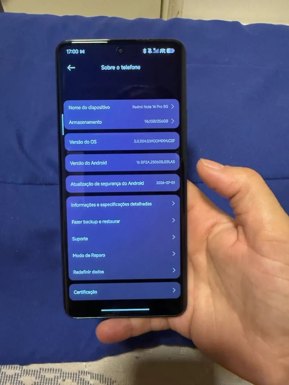Resumo Note 14 Pro 256gb