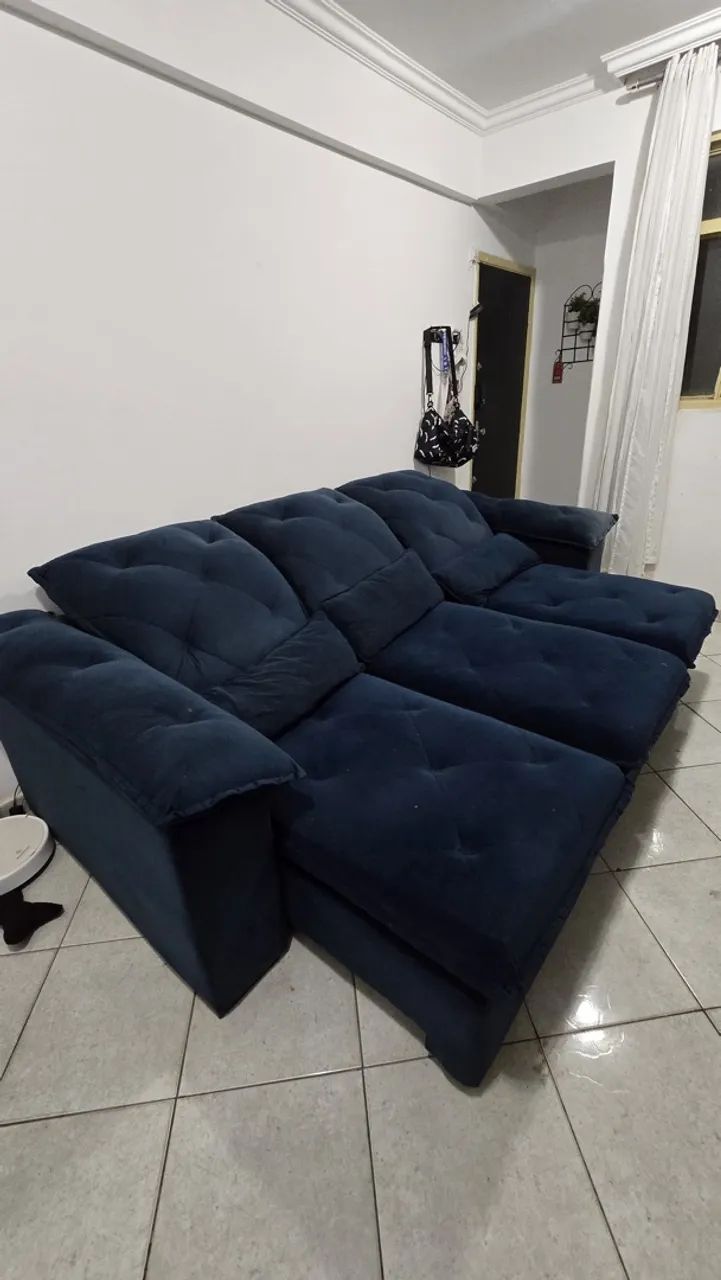 Sofá azul 3 metros
