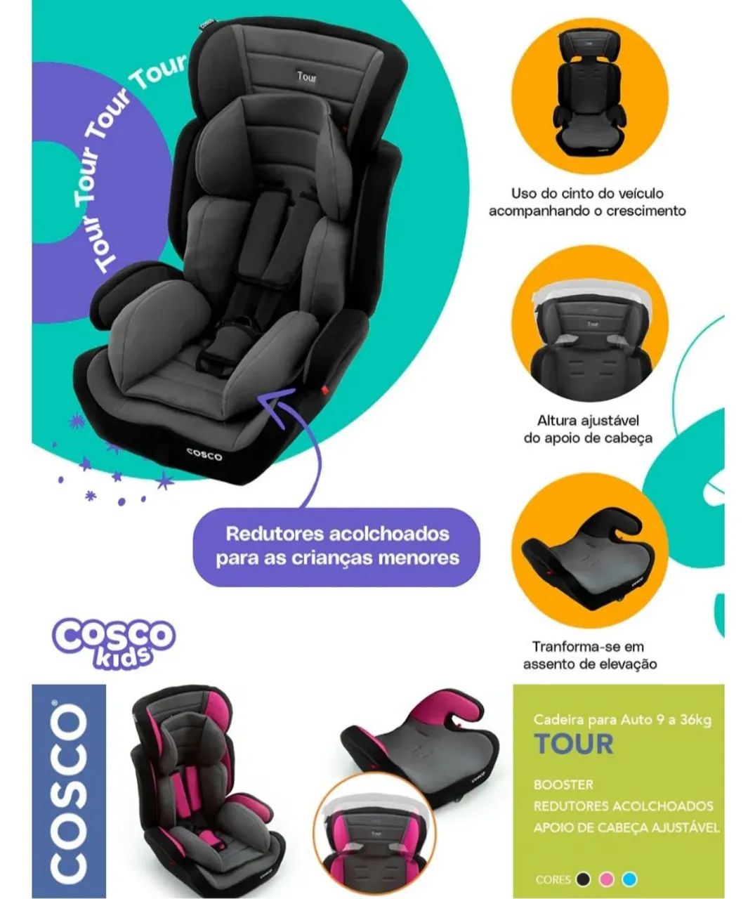 Cadeirinha Cosco tour - Foto 4