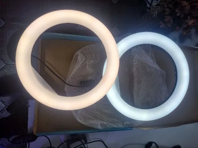 Ring Light Profissional Yq-360b 14 Polegadas 3 Suportes Cor da estrutura Preto Cor da luz  - Foto 3