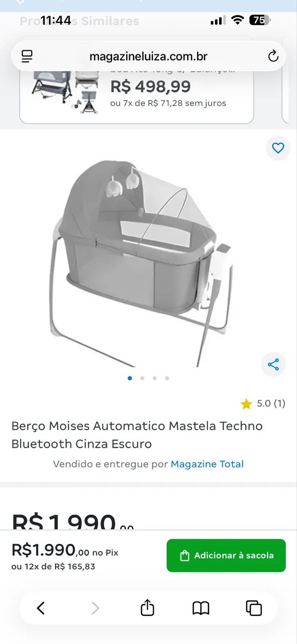 Berço mastela automático 