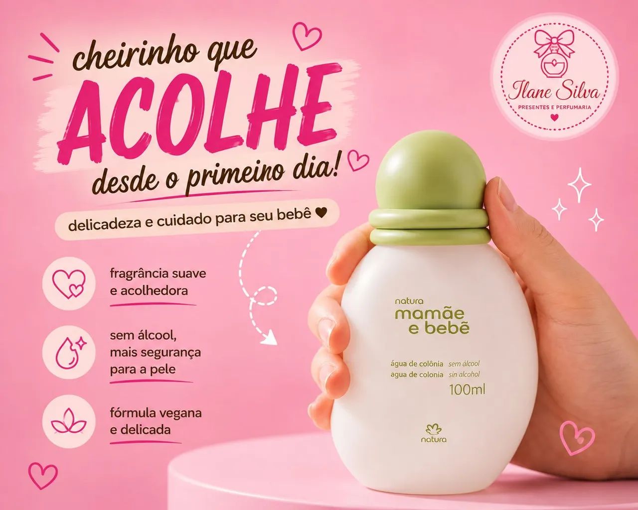 Colônia Mamãe Bebê 100ml 
