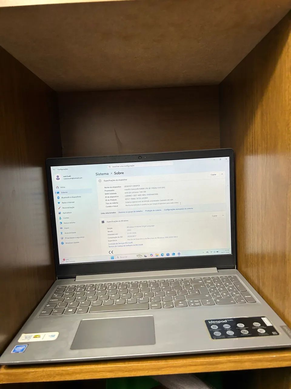 NOTEBOOK LENOVO IDEAPAD S145 500GB