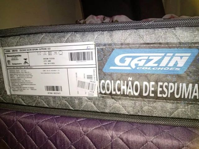 Colchão de Solteiro Gazin Espuma D-33 - novo - Foto 3