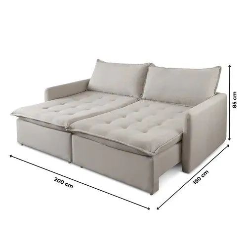 Sofá Cama Retrátil e reclinável 2m