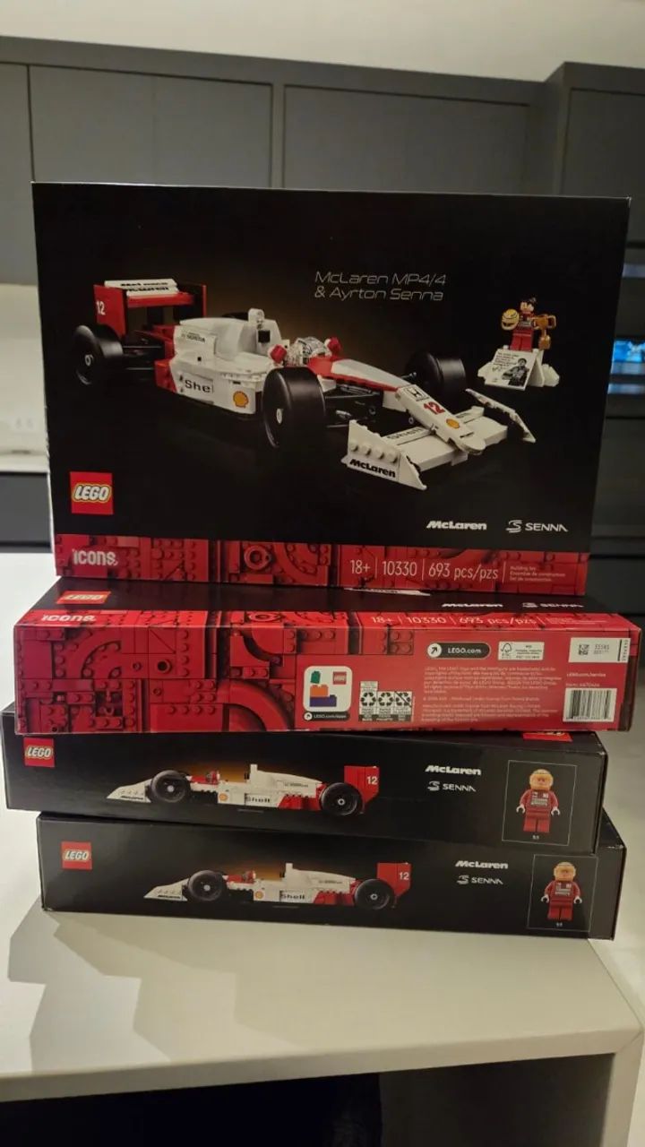 LEGO Set Icons 10330 McLaren MP4/4 e Ayrton Senna 693 peças - Novo Lacrado NF