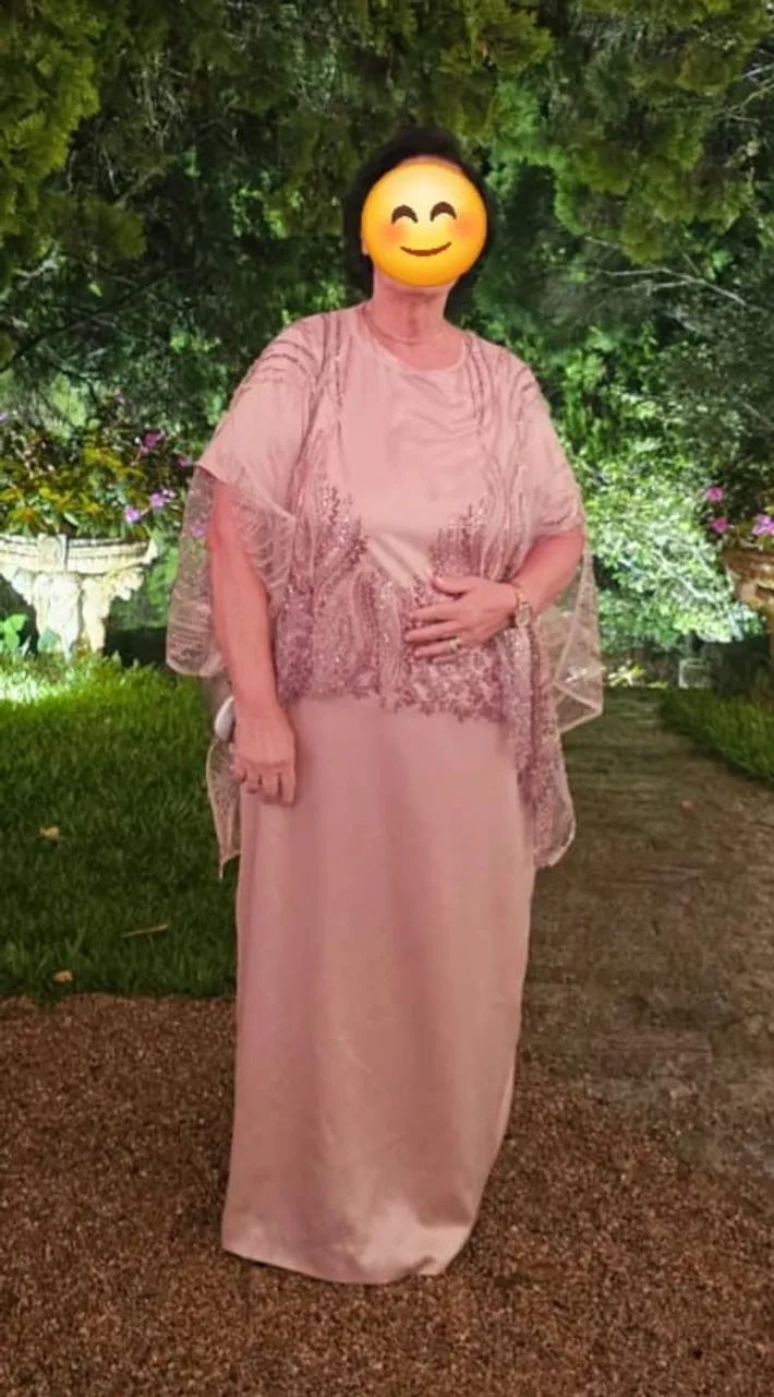 Vestido de crepe  de seda