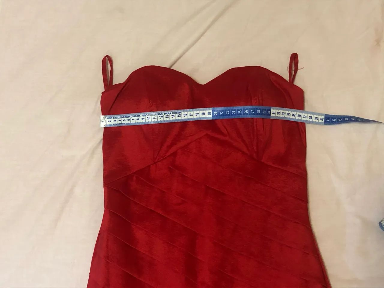Vestido vermelho tomara que caia - Foto 5