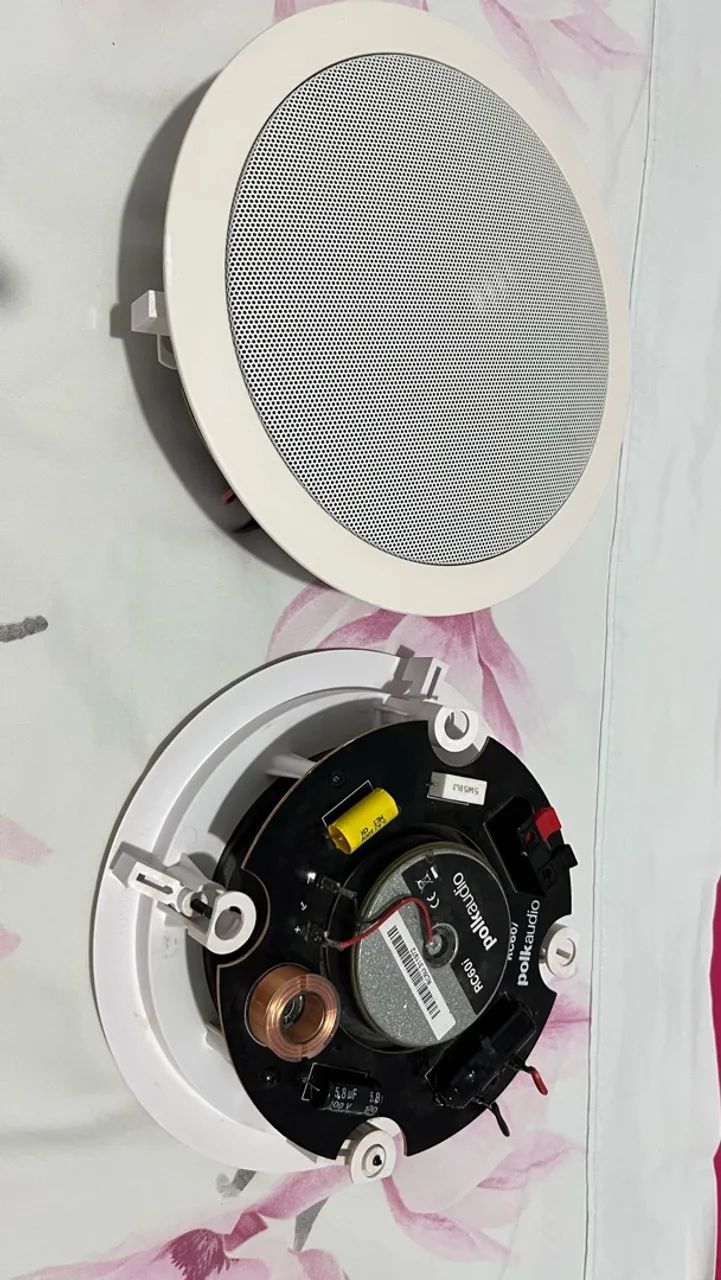 Par De Caixas De Embutir Redondas Polk Audio Rc60i Branco