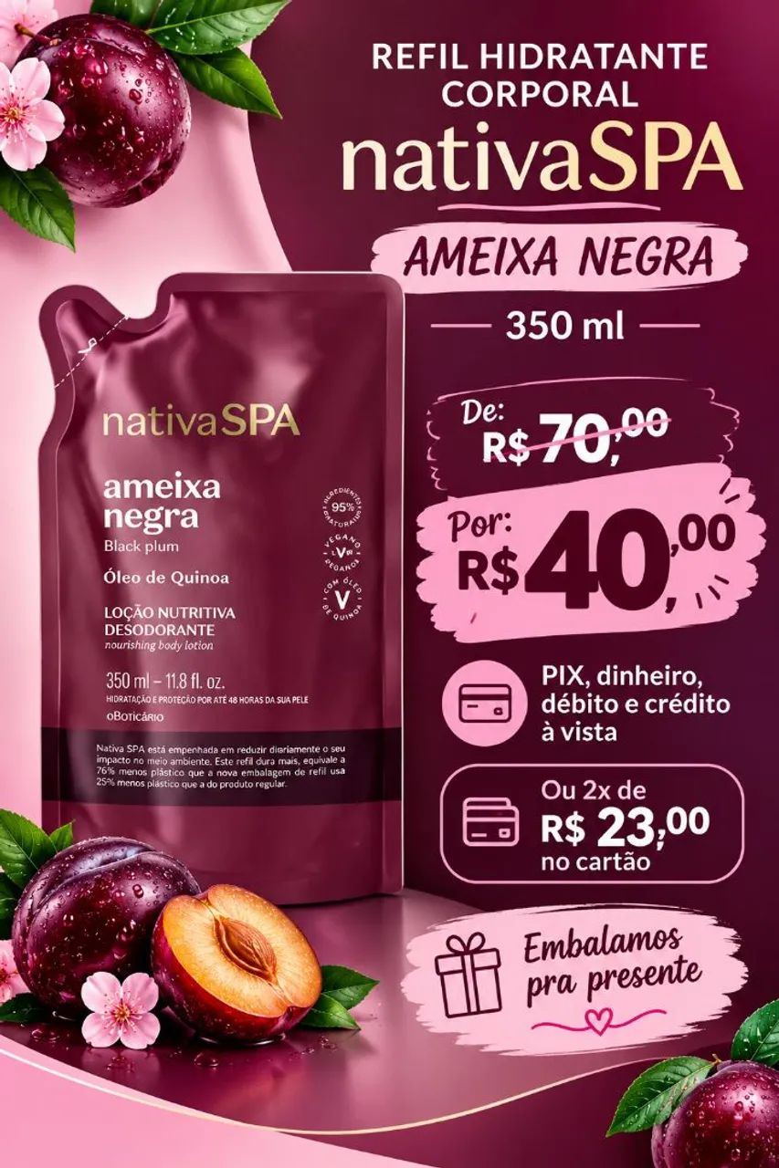 Hidratante Nativa Spa Ameixa Negra 