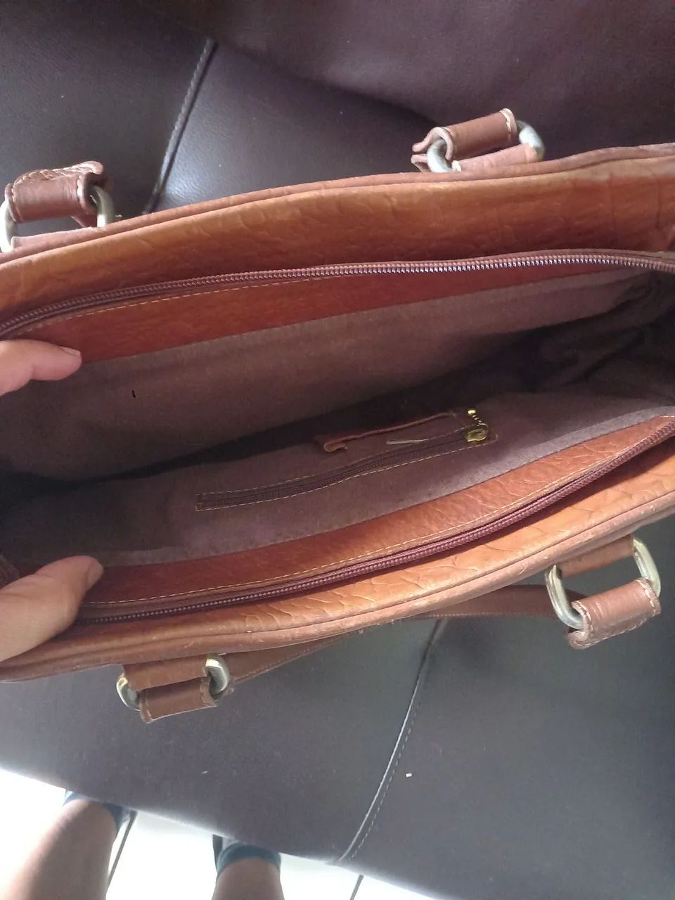 Bolsa Couro Fino - Foto 4