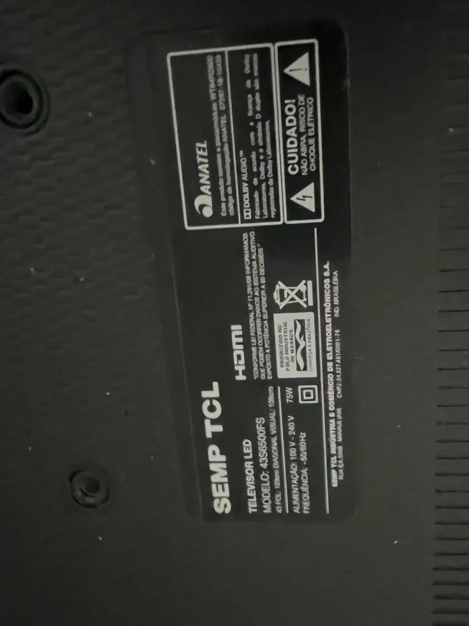 TV 43 polegadas TCL (tela preta) - Foto 4