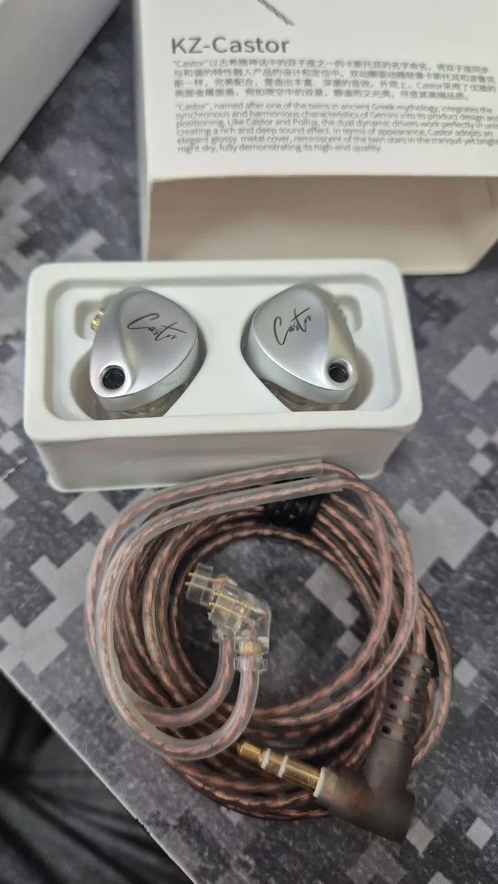 Fone de ouvido com fio Kz-Castor novo - Foto 3