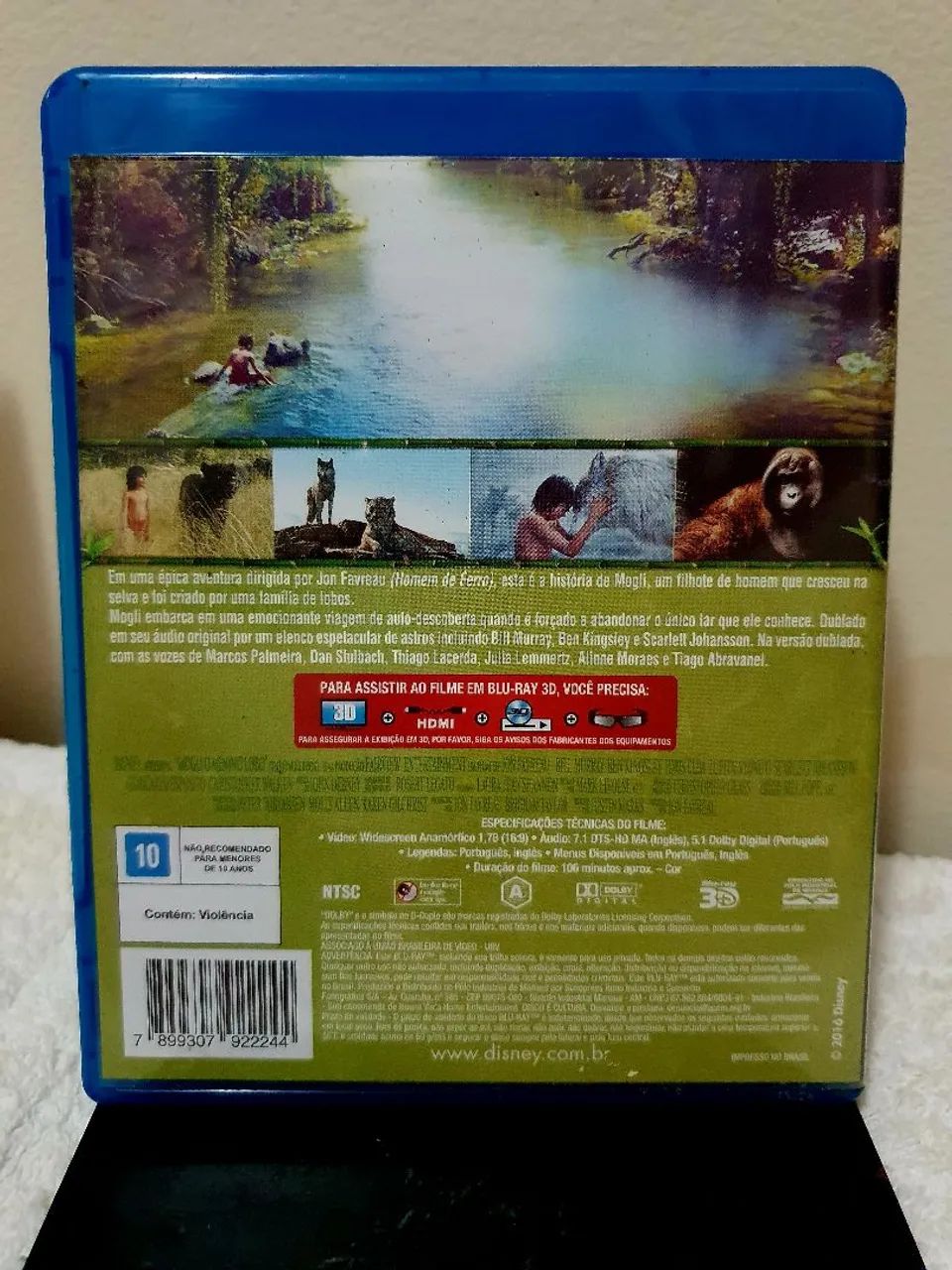 Bluray 3D Mogli o menino lobo Disney Original - Foto 2