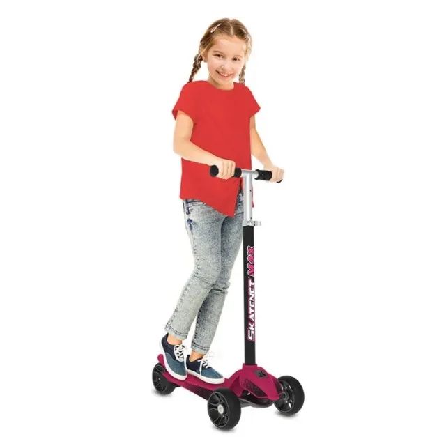 Patinete Skatenet Max - Rosa e Preto - Bandeirante em ótimo estado - Foto 2