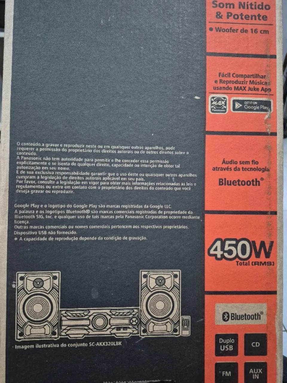 Aparelho de som Panasonic SC - AKX320 450W - Foto 2