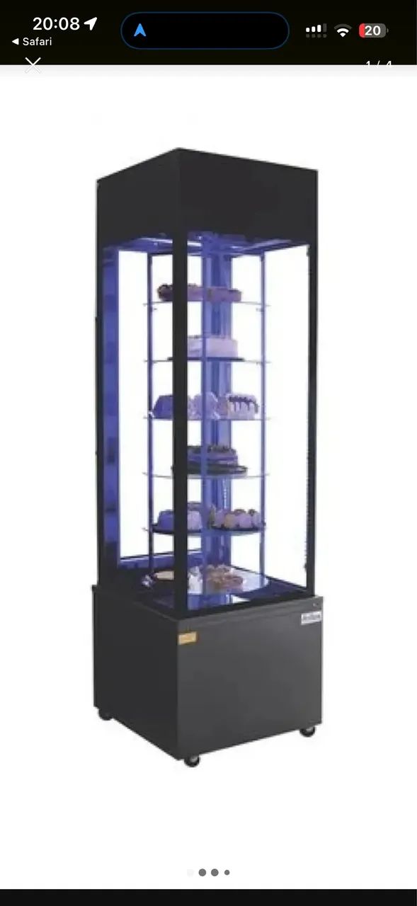 Vitrine expositora giratória marca frilux refrigerada