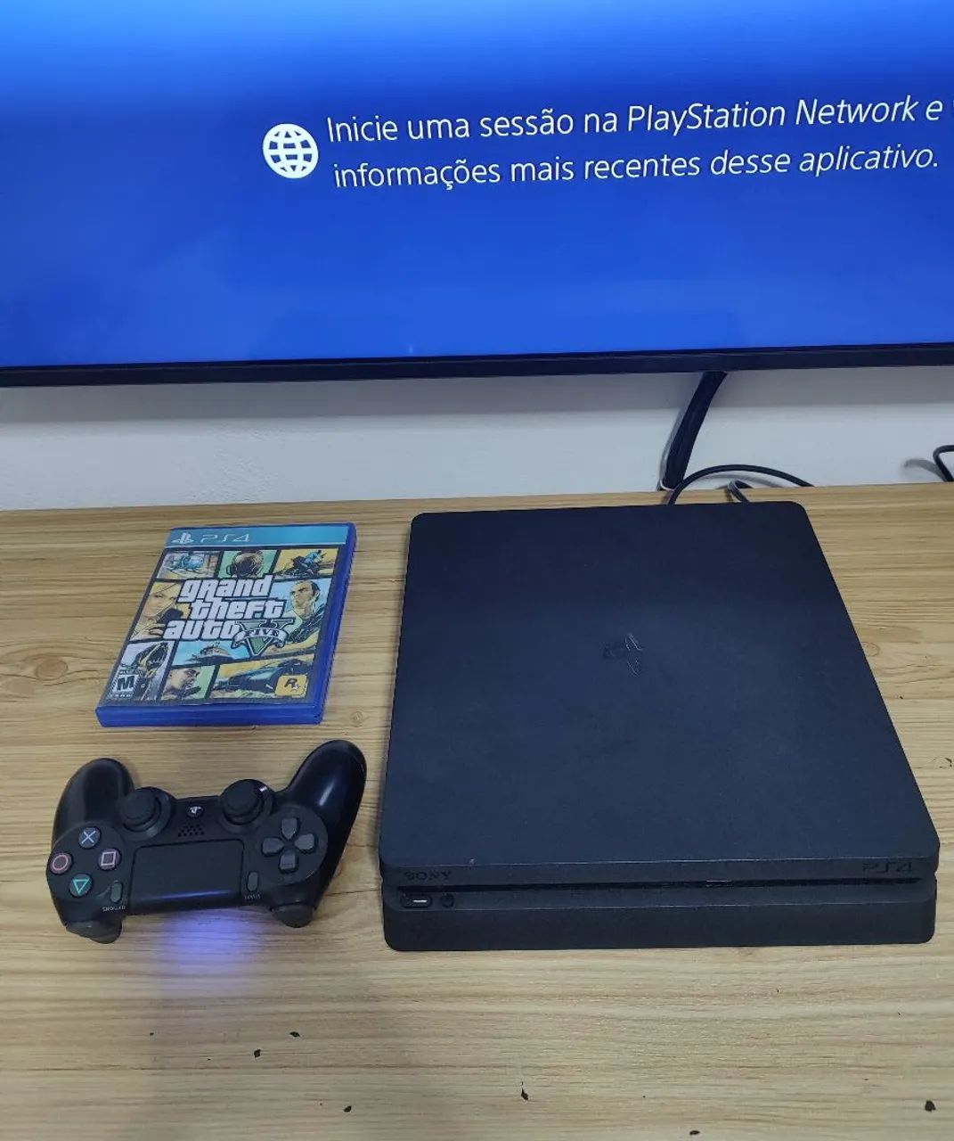 PS4 Slim + GTA 5 - Aceito envio  - Foto 2
