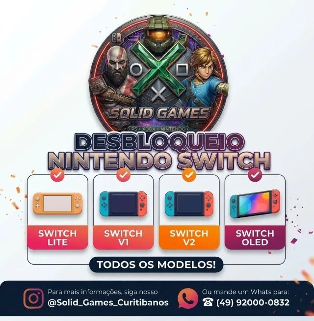 Oled Switch V2 e V1 lite