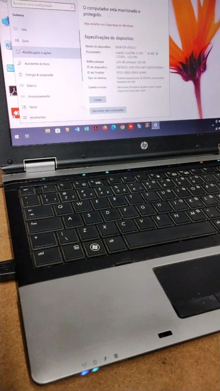 NOTEBOOK HP CORE I5 M460 2.53GHZ _ HD120GB.SSD  &  Webcam ok 
