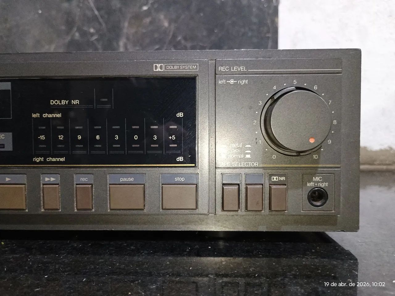Gradiente Stereo Cassette Deck Spect 87 BK pequenas marcas do tempo ...