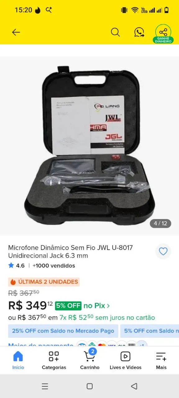 Microfone JWl  - Foto 5