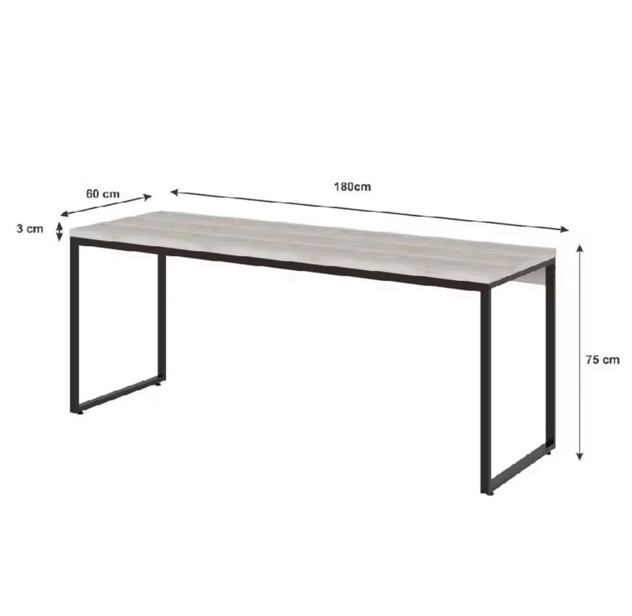 Mesa industrial 180cm×60cm×75 - Foto 2