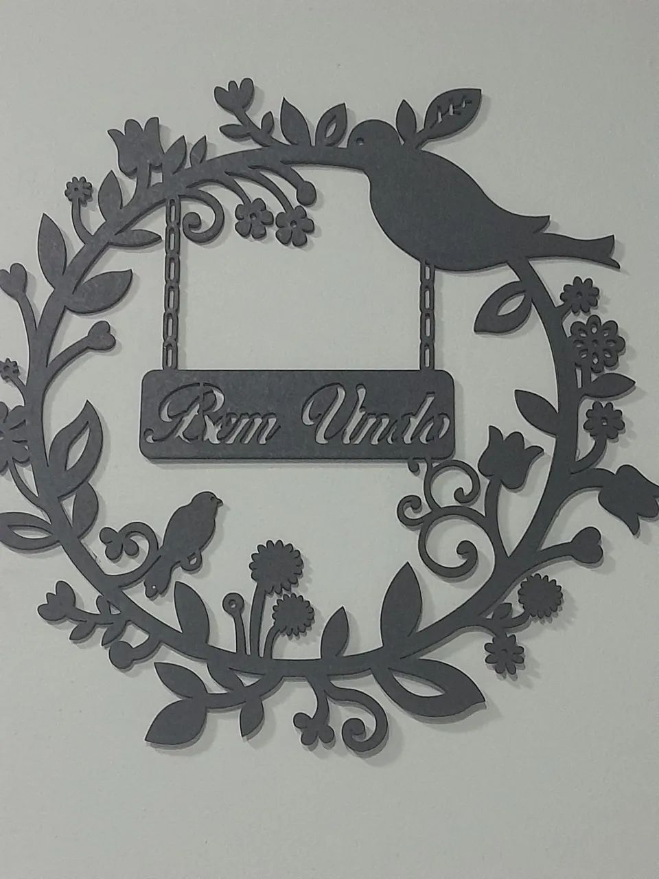 Placa Bem-vindo de mdf