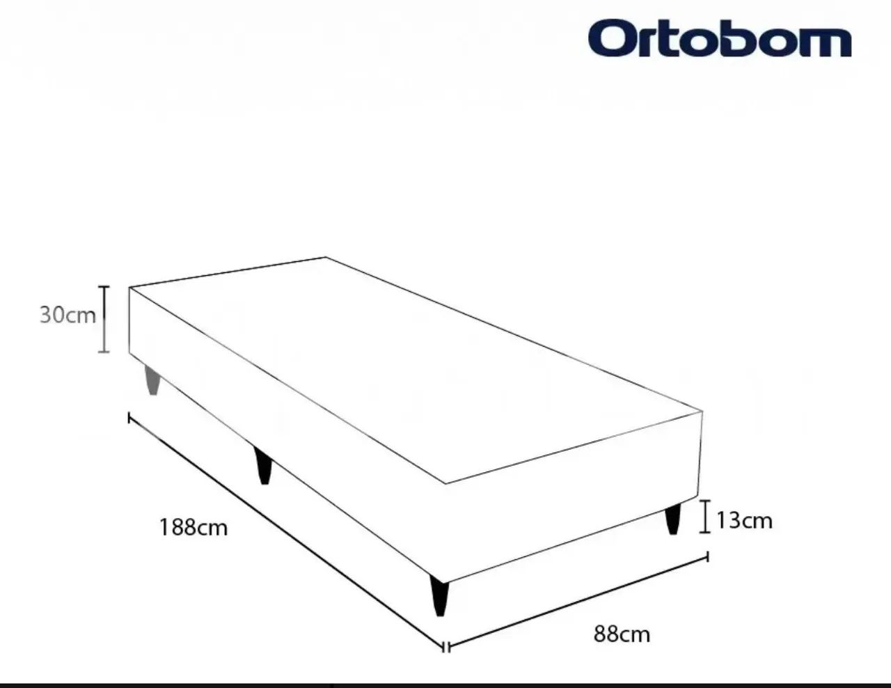 Base Box Solteiro Ortobom Sommier Pop 30x1,88x88 - Foto 2