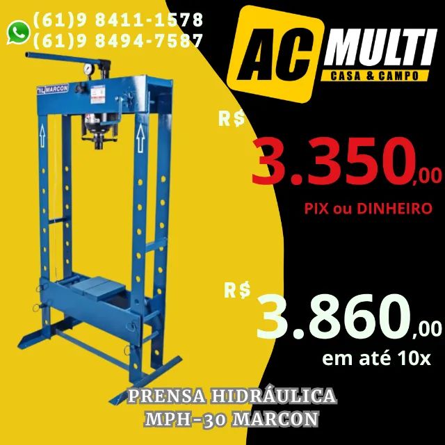 Prensa Hidráulica 30 Toneladas  MPH-30 