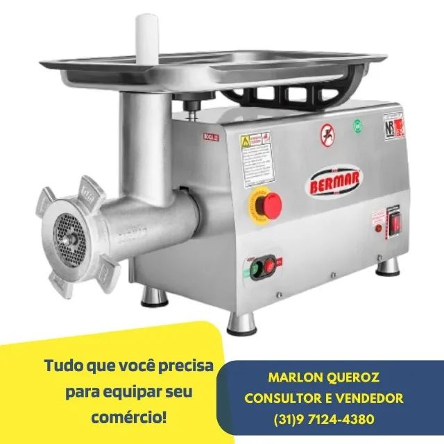 Moedor de Carne Boca 22 Bermar Inox
