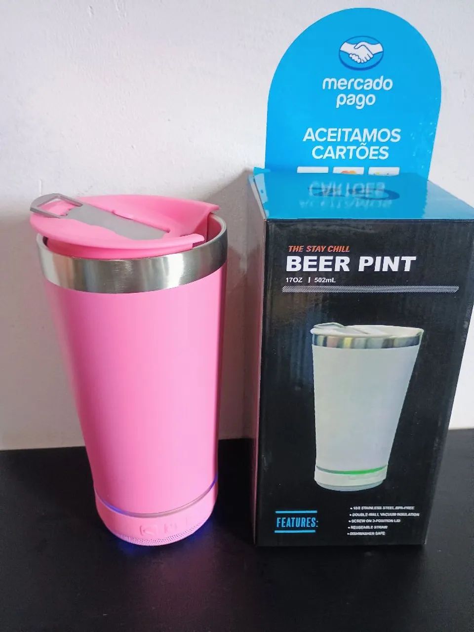 Copo térmico com caixinha de som via bluetooth / OFERTA IMBATÍVEL 