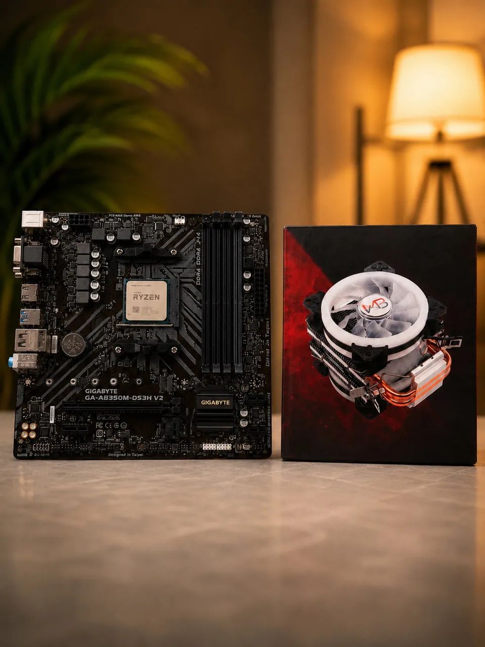  Placa Mãe Gigabyte + Processador Ryzen 3 3300x | CPU Cooler de brinde