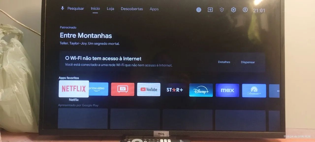 Venda de um TV TCL smartv Android funcionando tudo 