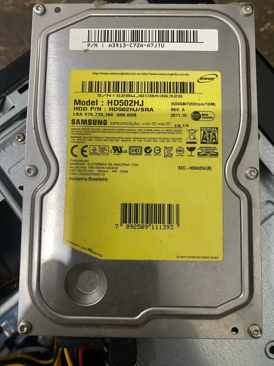 Hd de computador 320gb sata405755303896043520