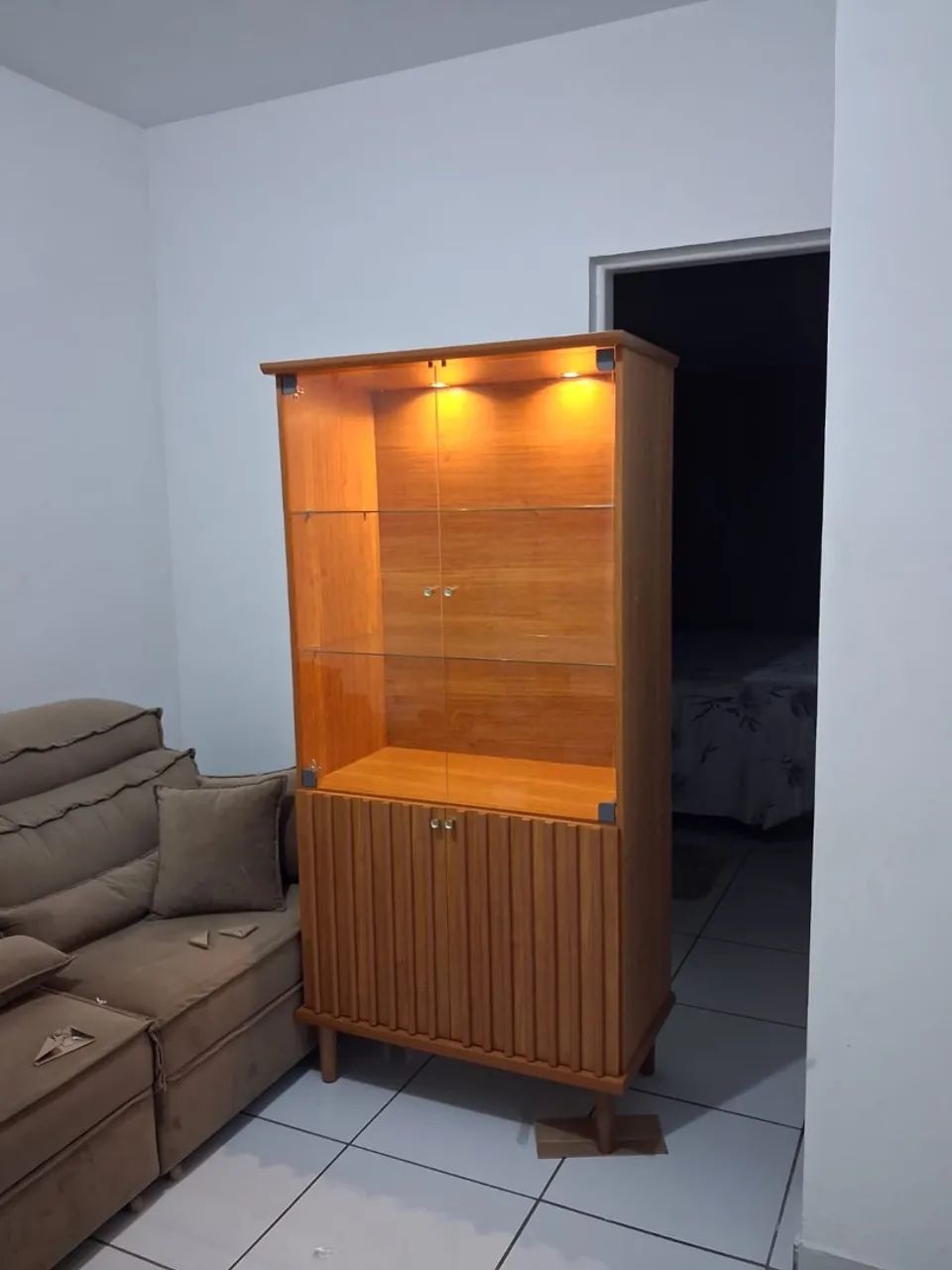 Cristaleira com led 100% MDF nova disponível  - Foto 5