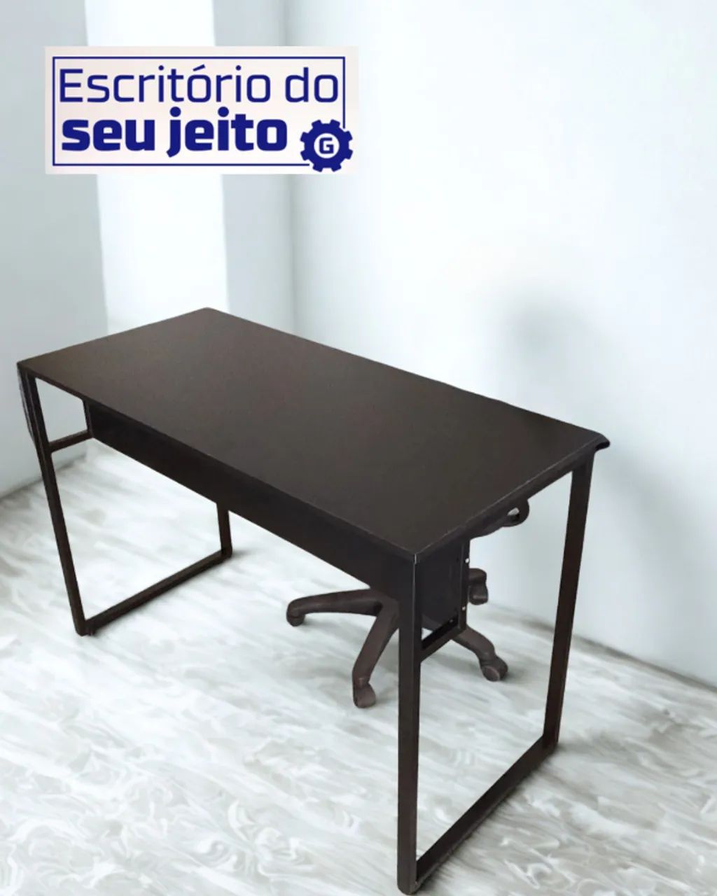 Mesa de Estudo Reforçada 1,1m NOVA Multiuso Industrial para Computador Notebook Escritório - Foto 2