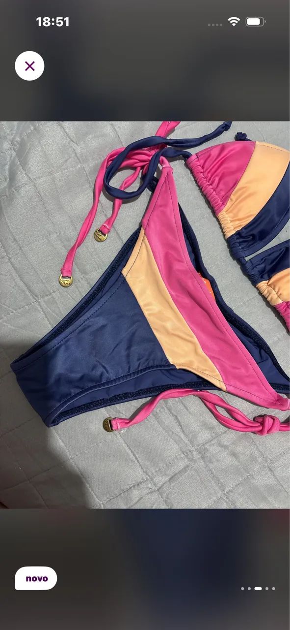 Biquíni tricolor água doce  - Foto 3