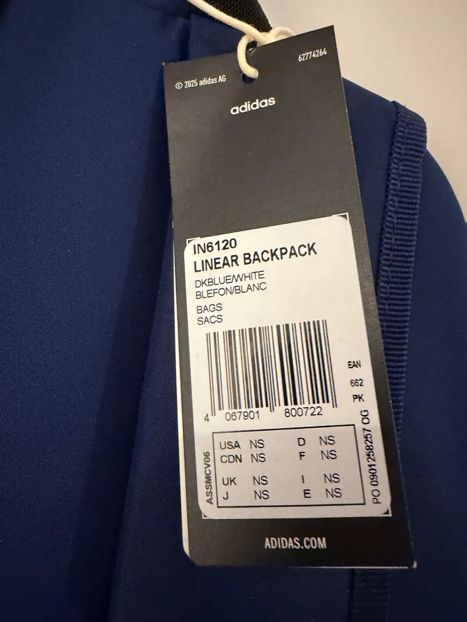 MOCHILA ADIDAS AZUL SEM USO ORIGINAL  - Foto 4