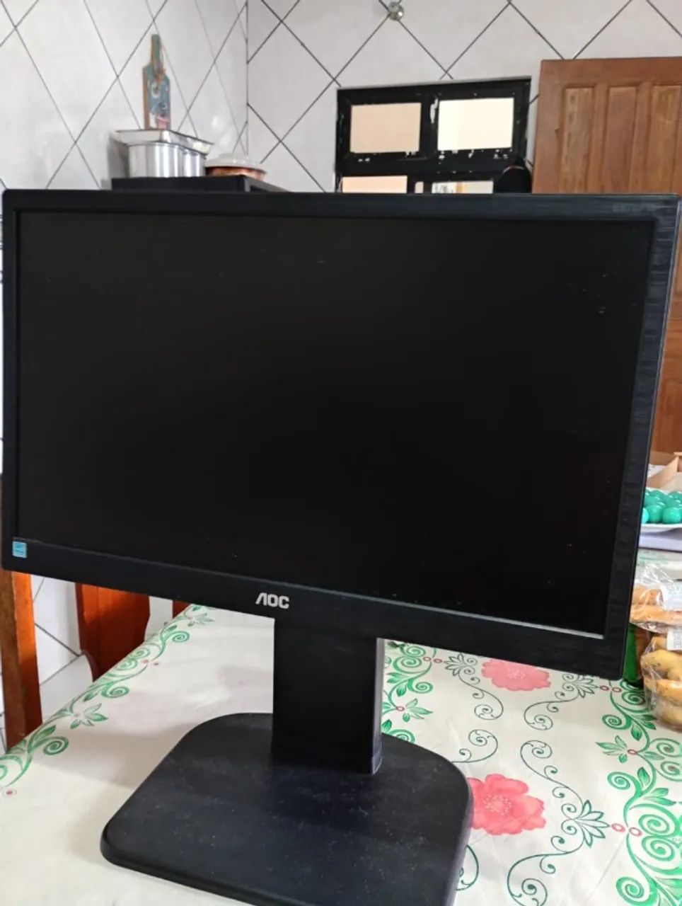 Monitor Aoc Led 18,5 Modelo E970pwhen Cor Preto - Foto 2