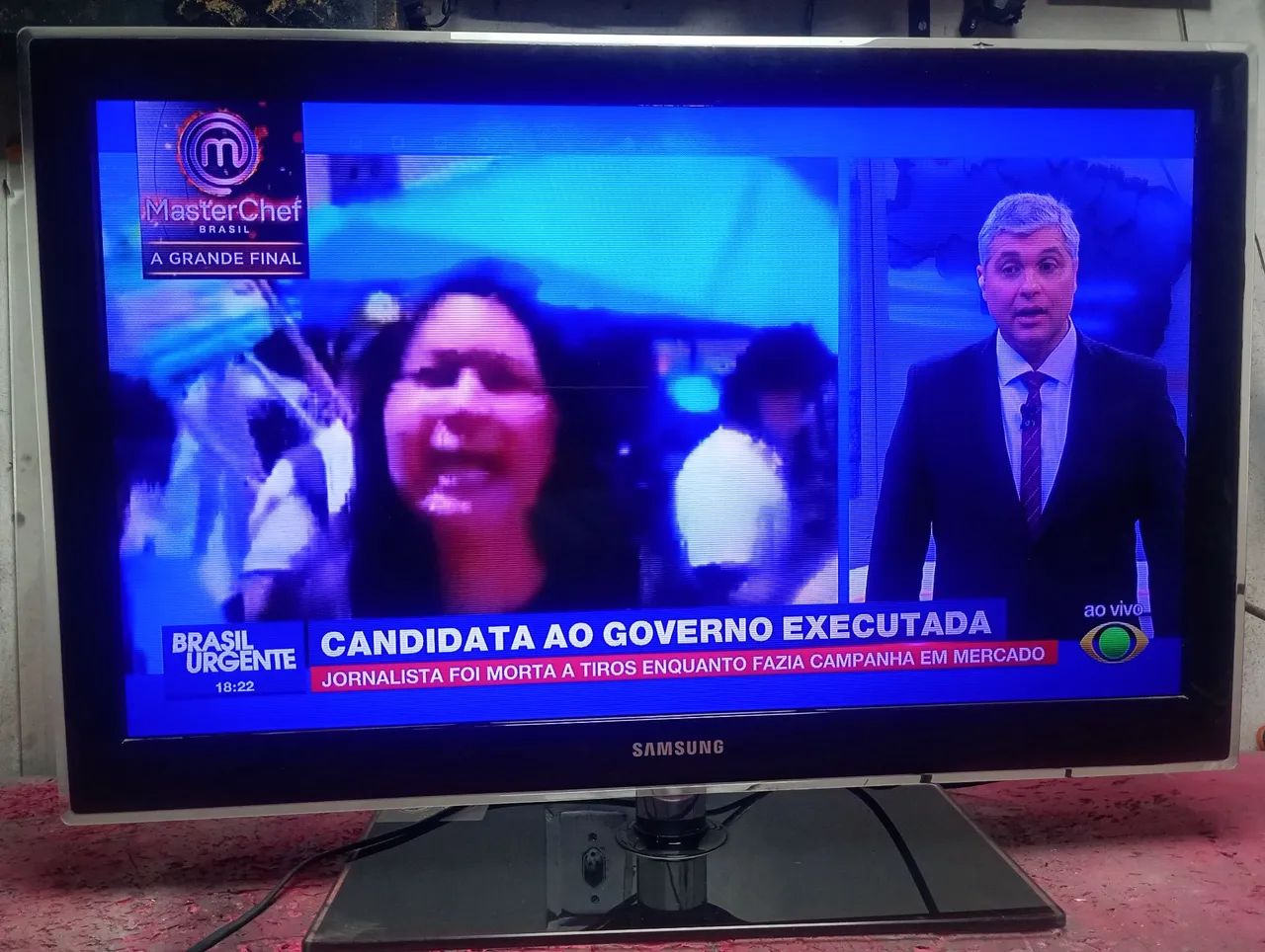 tv Samsung 32 polegadas funcionando a imagem e som não está muito boa  da pra assistir 