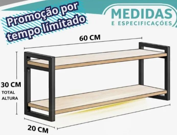 Prateleiras industriais suspensa com led. - Foto 4