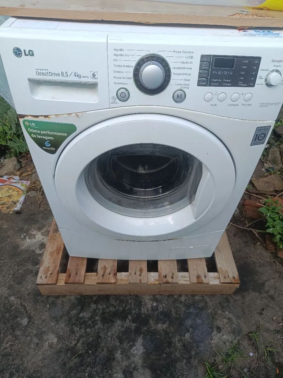 Máquina de lavar e secar