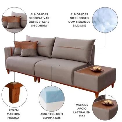 Sofá minimalista fabricamos em outras cores!  - Foto 2